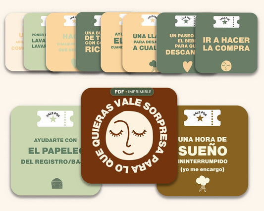 Vales imprimibles — La ayuda real para el posparto